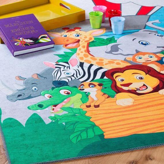 Tapis multicolore polyester pour enfant Fun